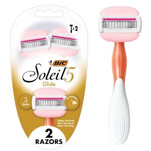 BIC Soleil Glide 5 Blade Women Razor Pack of 2-0
