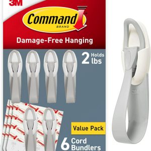 Command Gray Cord Bundlers Plastic Painted-0