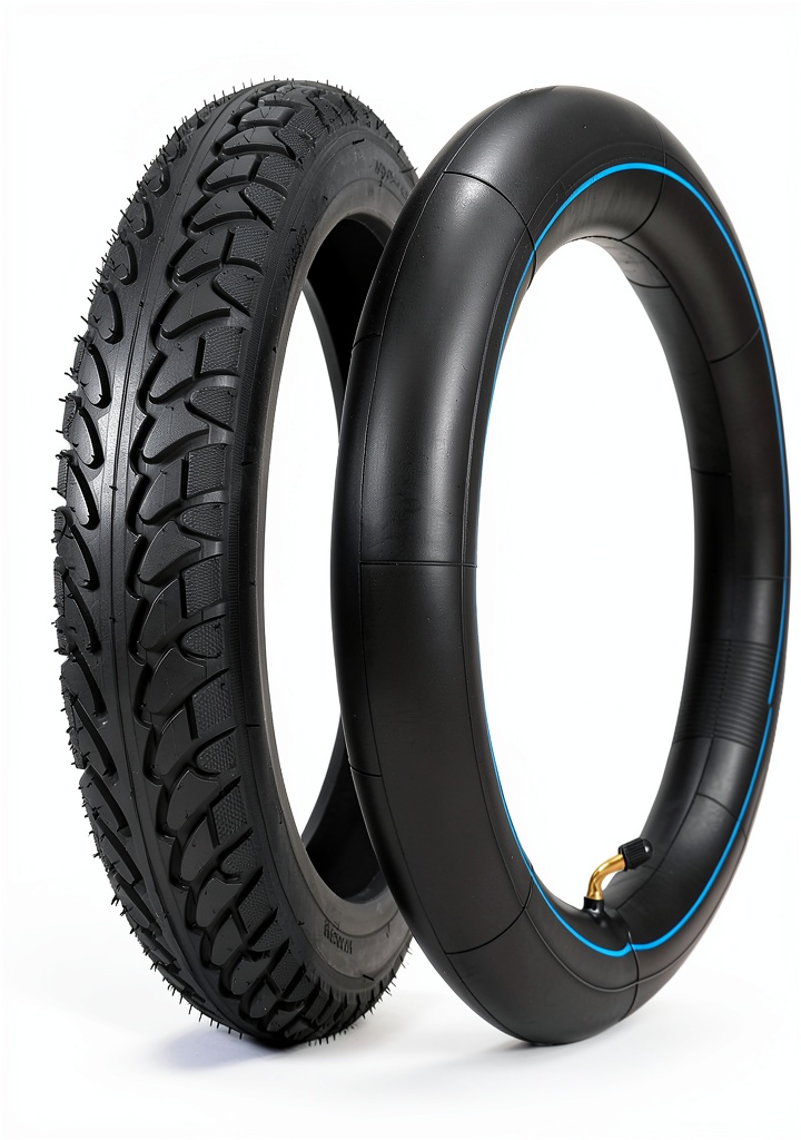AVOKIN 14x2.125 tire and tube set displayed beside an electric scooter
